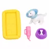 LEAN TOYS Anlily lelle ar baltu suni, gultu un aksesuāru komplektu