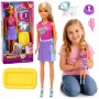 LEAN TOYS Anlily lelle ar baltu suni, gultu un aksesuāru komplektu
