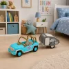 LEAN TOYS Bezceļu transportlīdzeklis ar kempera skaņām Zils Tūristu komplekts