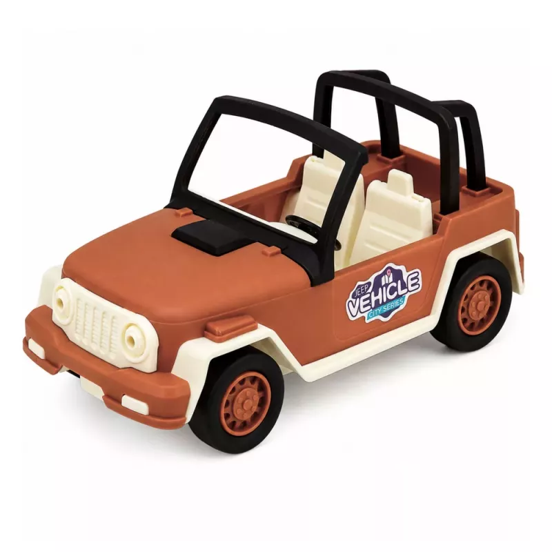 LEAN TOYS Bezceļu transportlīdzeklis ar treileri un skaņām Zaļš un Brūns Tūristu komplekts