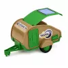 LEAN TOYS Bezceļu transportlīdzeklis ar treileri un skaņām Zaļš un Brūns Tūristu komplekts