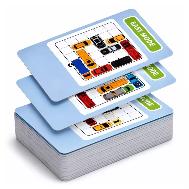 LEAN TOYS Magnētiskā puzles spēle Magnētiskās automašīnas 15 transportlīdzekļi 60 kartītes