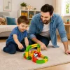 LEAN TOYS Magnētiskā trase ar elektrisko vilcienu 3D radošā konstrukcija 67 gab.