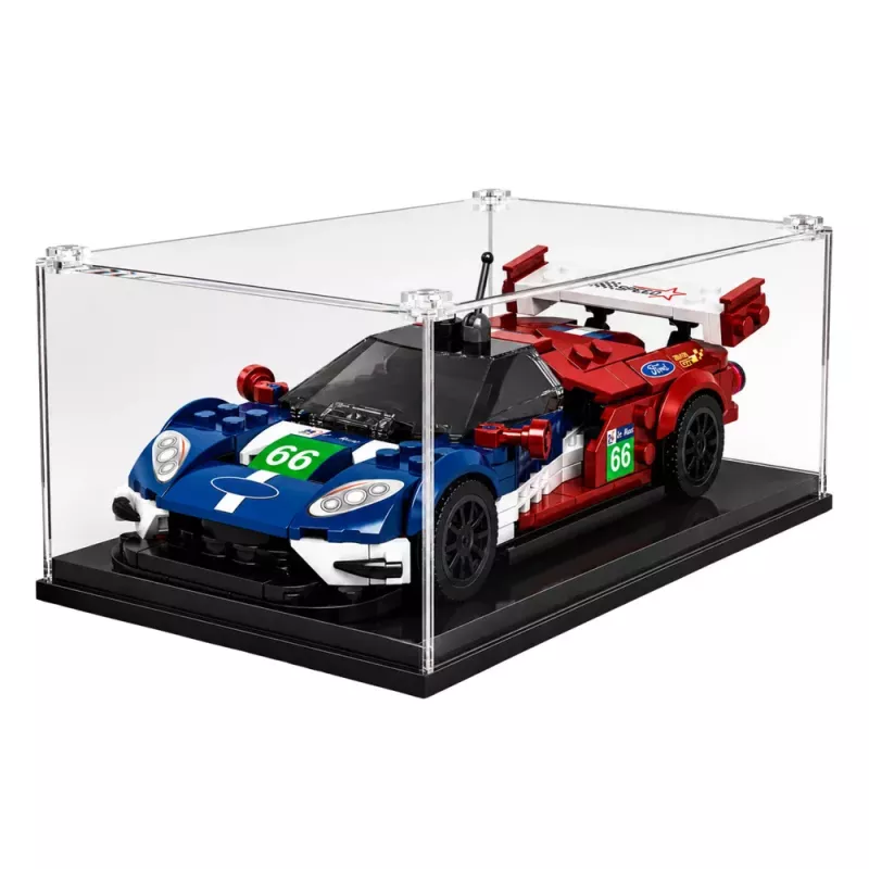 LEAN TOYS Būvbloķēšanas komplekts Sporta automašīna GT2016 Sacīkšu ekspozīcijas vitrīna 347 gab.