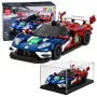 LEAN TOYS Būvbloķēšanas komplekts Sporta automašīna GT2016 Sacīkšu ekspozīcijas vitrīna 347 gab.