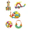 LEAN TOYS Creative Construction Blocks Interconnected Flexible Colorful 138 pcs.