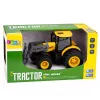 LEAN TOYS Lauksaimniecības traktors ar buldozeru, gaismām, skaņām, dzeltens, 1:24