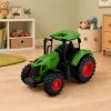 LEAN TOYS Lauksaimniecības traktors ar gumijas riteņiem, zaļš, 1:24
