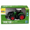 LEAN TOYS Lauksaimniecības traktors ar priekšējo iekrāvēju, gumijas riteņi, zaļš, 1:24