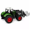 LEAN TOYS Lauksaimniecības traktors ar siena ķērāju, gumijas riteņiem, zaļš, 1:24