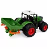 LEAN TOYS Lauksaimniecības traktors ar sējmašīnu, gumijas riteņi, 1:24 mēroga rotaļu transportlīdzeklis