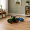 LEAN TOYS Lauksaimniecības traktors ar veltni Zaļš 1:24