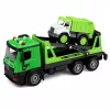 LEAN TOYS Atkritumu vedējs un evakuators ar gaismām un skaņām, zaļš