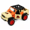 LEAN TOYS Bezceļu transportlīdzeklis ar T-Rex dinozauru, gaismām, skaņām, atveramām durvīm