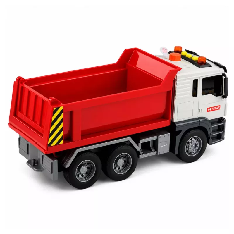 LEAN TOYS Pašizgāzējs ar pacelšanas kasti, atveramiem lukturiem un skaņām, sarkans