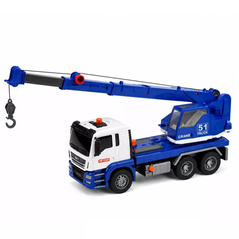 LEAN TOYS Būvniecības celtnis ar regulējamām gaismām un skaņām - Zils