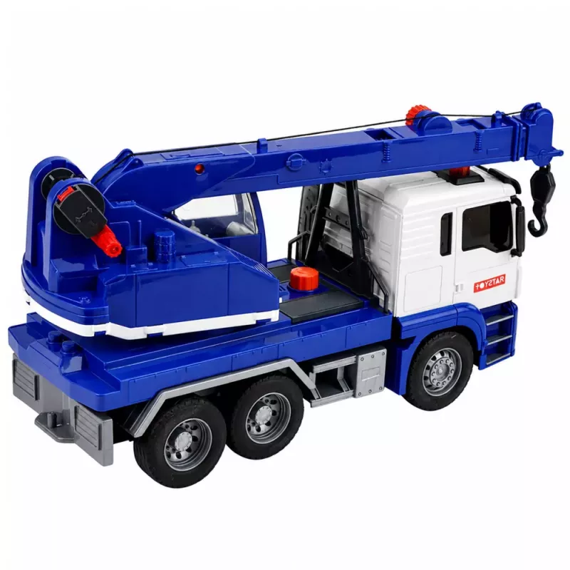 LEAN TOYS Būvniecības celtnis ar regulējamām gaismām un skaņām - Zils