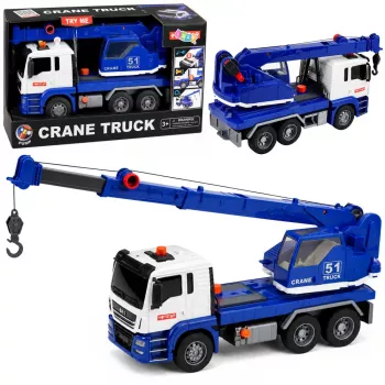 LEAN TOYS Būvniecības celtnis ar regulējamām gaismām un skaņām - Zils