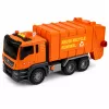 LEAN TOYS Atkritumu mašīna ar atkritumu tvertnēm, gaismām un skaņām - Oranža