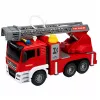 LEAN TOYS Ugunsdzēsēju mašīna ar izvelkamu kāpņu torni, ūdens liešanas funkciju, gaismām un skaņām