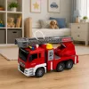 LEAN TOYS Ugunsdzēsēju mašīna ar izvelkamu kāpņu torni, ūdens liešanas funkciju, gaismām un skaņām