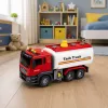 LEAN TOYS Kravas auto cisterna Ūdens sistēma Šļūtene Ūdens liešana Gaismas Skaņas Sarkans