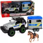 LEAN TOYS Policijas bezceļu transportlīdzeklis ar zirgu piekabi, gaismām un skaņām