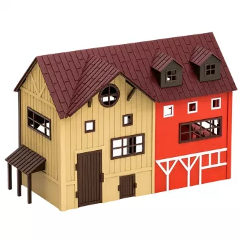 LEAN TOYS Saimniecības komplekts ar traktoru, šķūni, dzīvnieku figūriņām un aksesuāriem, 44 gab.