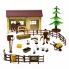 LEAN TOYS Saimniecības komplekts ar traktoru, vējdzirnavām, kūti, piekabi un dzīvnieku figūriņām, 45 gab.