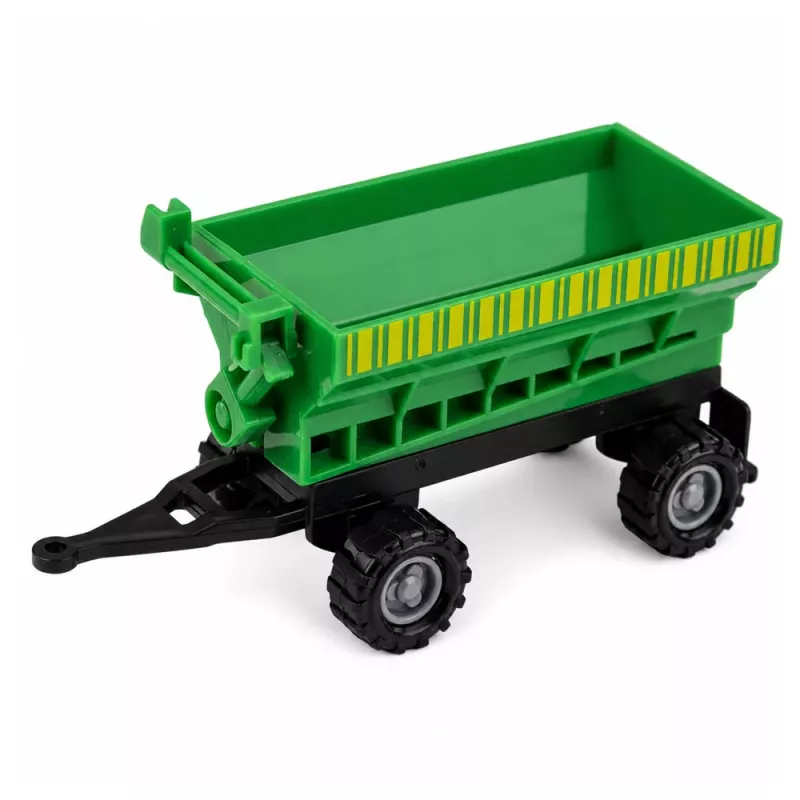 LEAN TOYS Lauksaimniecības transportlīdzekļu komplekts Traktors Lopbarības kombains Tvertne Mēslojuma izkliedētājs 1:68 4 gab.