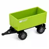 LEAN TOYS Lauksaimniecības transportlīdzekļu komplekts Traktors Lopbarības kombains Kokmateriālu piekabe 1:68 4 gab.