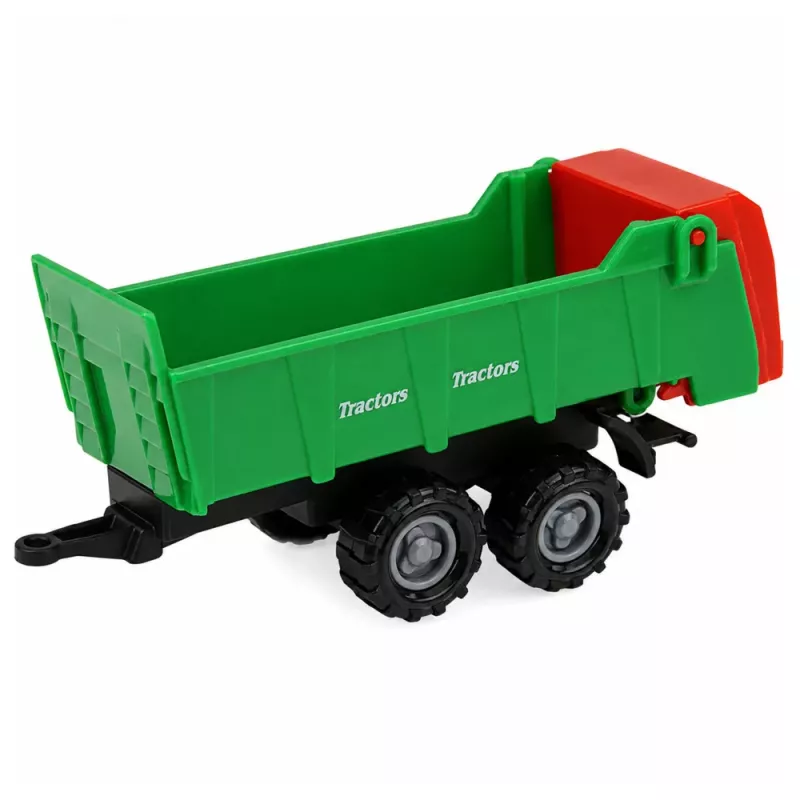 LEAN TOYS Lauksaimniecības transportlīdzekļu komplekts Traktors Lopbarības kombains Piekabes Transports 1:68 4 gab.