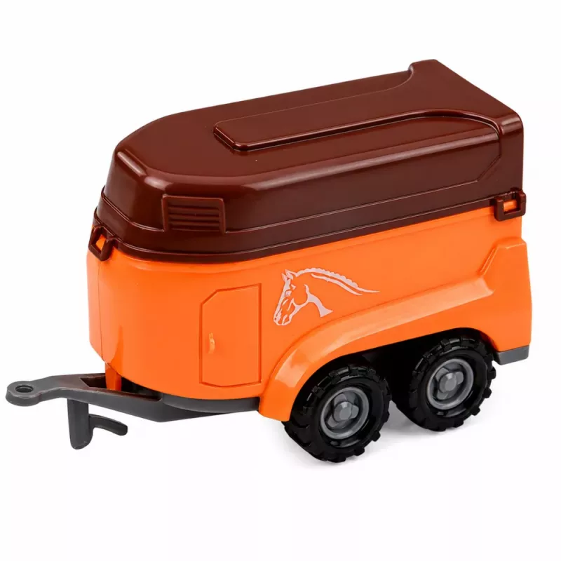 LEAN TOYS Lauksaimniecības transportlīdzekļu komplekts Traktors Lopbarības kombains Piekabes 1:68 4 gab.
