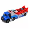 LEAN TOYS Kravas automašīna ar rampu, transportētājs, palaidējauto, atsperu piedziņa 1:55