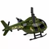 LEAN TOYS Militārais helikopters ar āķi, gaismām un skaņām, zaļš