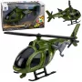 LEAN TOYS Militārais helikopters ar āķi, gaismām un skaņām, zaļš
