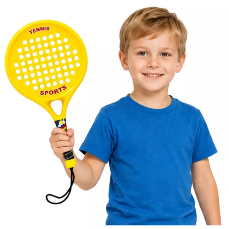LEAN TOYS Sporta komplekts pludmales tenisam, dārza tenisam, raketēm, putuplasta bumbai