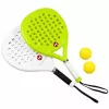 LEAN TOYS Pludmales un dārza tenisa sporta komplekts ar raketēm un putuplasta bumbiņām
