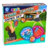 LEAN TOYS Arkādes spēle mešanai, ķeršanai, lāpstiņām, mirdzošām bumbiņām, LED haizivs