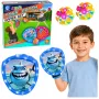 LEAN TOYS Arkādes spēle mešanai, ķeršanai, lāpstiņām, mirdzošām bumbiņām, LED haizivs