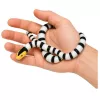 LEAN TOYS Gumijas čūskas figūriņa, izstiepjama, reālistiska, melnbalta, 33 cm