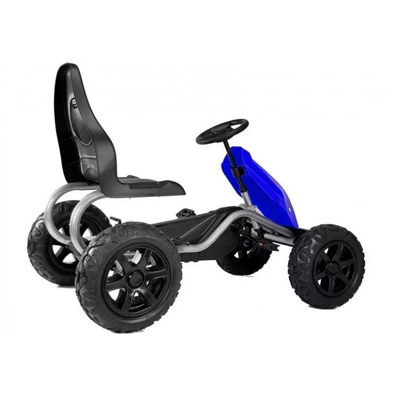 LEAN CARS Pedāļu Go Kart B012 Ar Piepūšamiem Riteņiem Zils