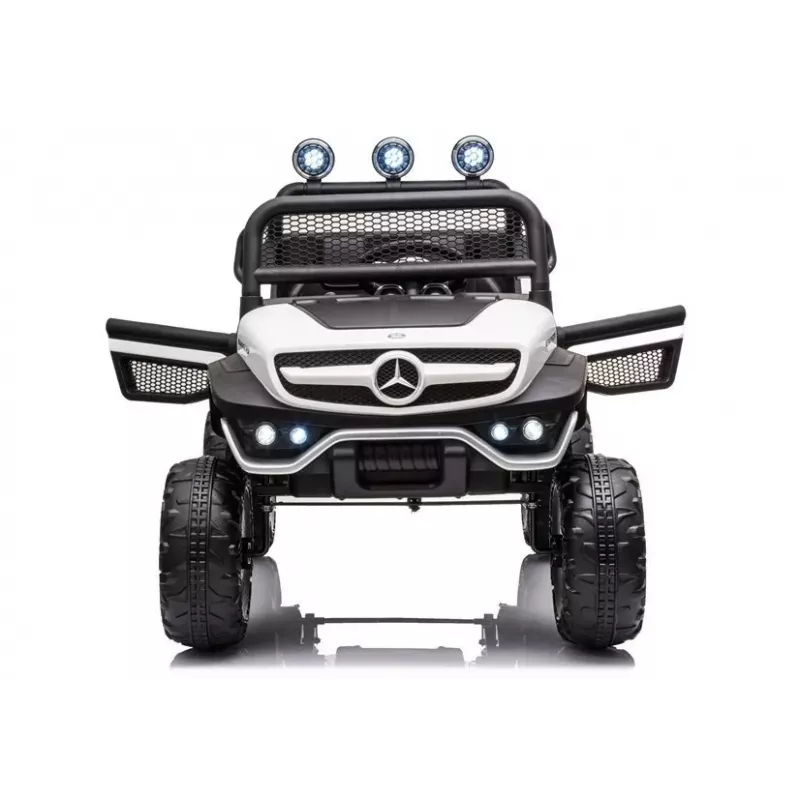 LEAN CARS Electric Ride On Mercedes Unimog S White