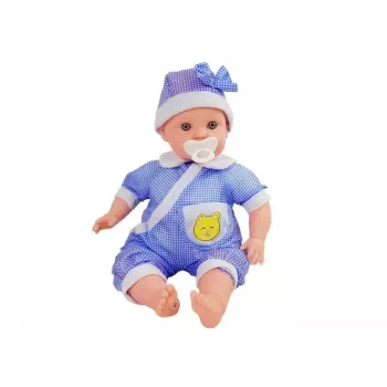LEAN TOYS Leļļu mazulis 45 cm Zils apģērbs