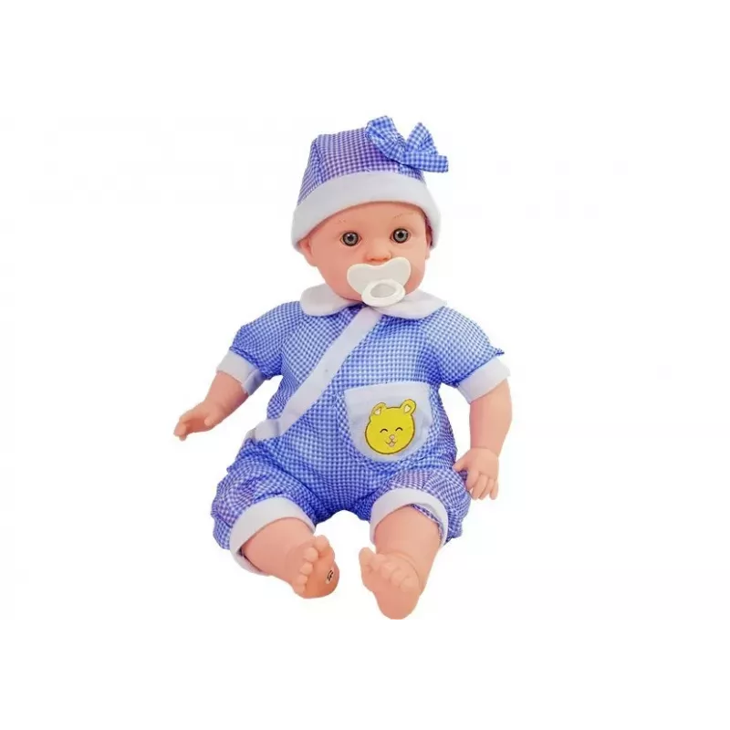 LEAN TOYS Leļļu mazulis 45 cm Zils apģērbs