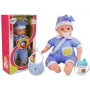 LEAN TOYS Leļļu mazulis 45 cm Zils apģērbs
