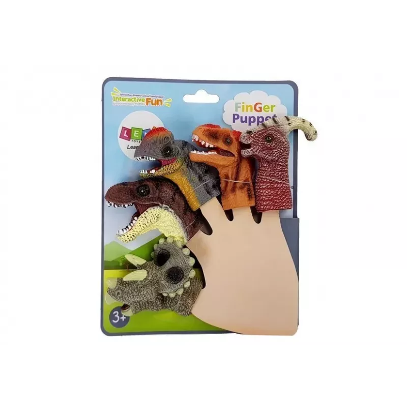 LEAN TOYS Pirkstiņu lelles Dinozauri 5 gabali