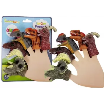 LEAN TOYS Pirkstiņu lelles Dinozauri 5 gabali