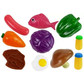 LEAN TOYS Virtuves komplekts Trauki Pavārs 22 gabali