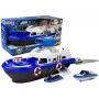LEAN TOYS Policijas transporta laiva ar automašīnām, skaņām un gaismām